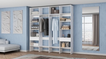 Стеллаж для одежды Мирта 59 BMS с полками