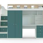 Кровать-чердак с рабочей зоной Клаус 13 BMS - Фото 2