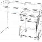 Схема сборки Письменный стол ПСК-5 BMS