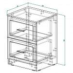 Чертеж Прикроватная тумба Мира BMS