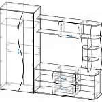 Схема сборки Стенка для гостиной Капри BMS