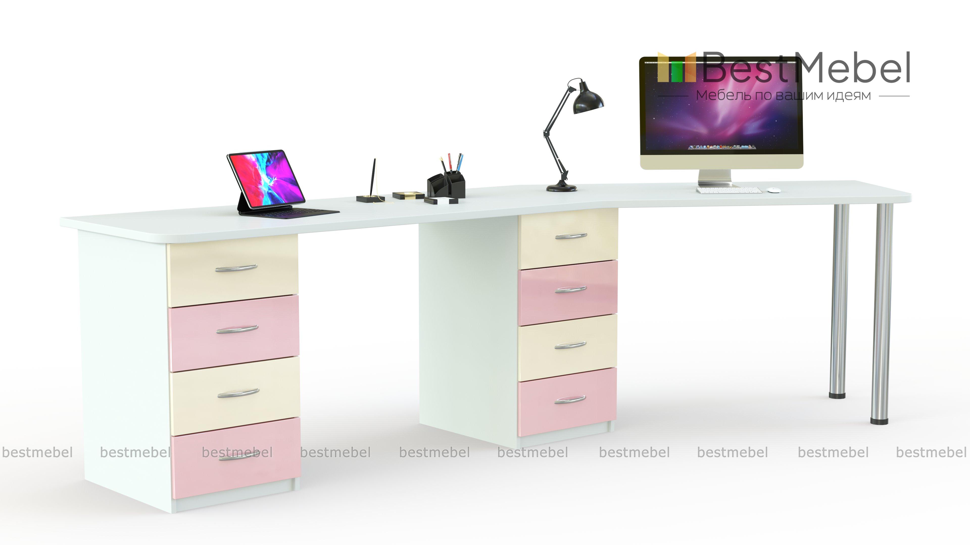 Письменный стол для двоих Виктория 27 BMS - Фото
