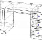 Схема сборки Стол письменный Миранда 170 BMS