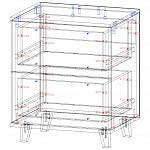 Чертеж Тумба прикроватная Дания 12 BMS
