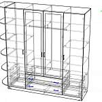 Чертеж Распашной шкаф Эко 1 BMS