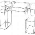 Чертеж Компьютерный стол Флеш 45  BMS