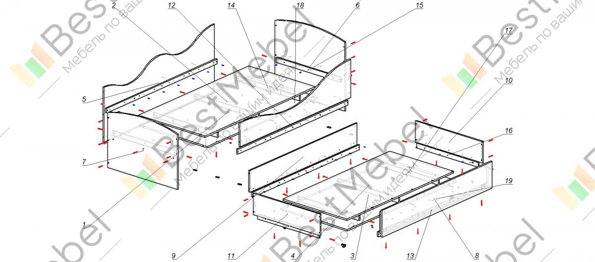 Сборка кровати юниор 9