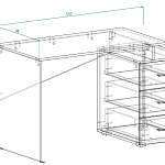 Схема сборки Стол с тумбой Дарина-01 BMS