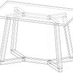 Чертеж Стол журнальный Роланд 2 BMS