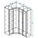 Чертеж Угловой шкаф Милан 1 BMS