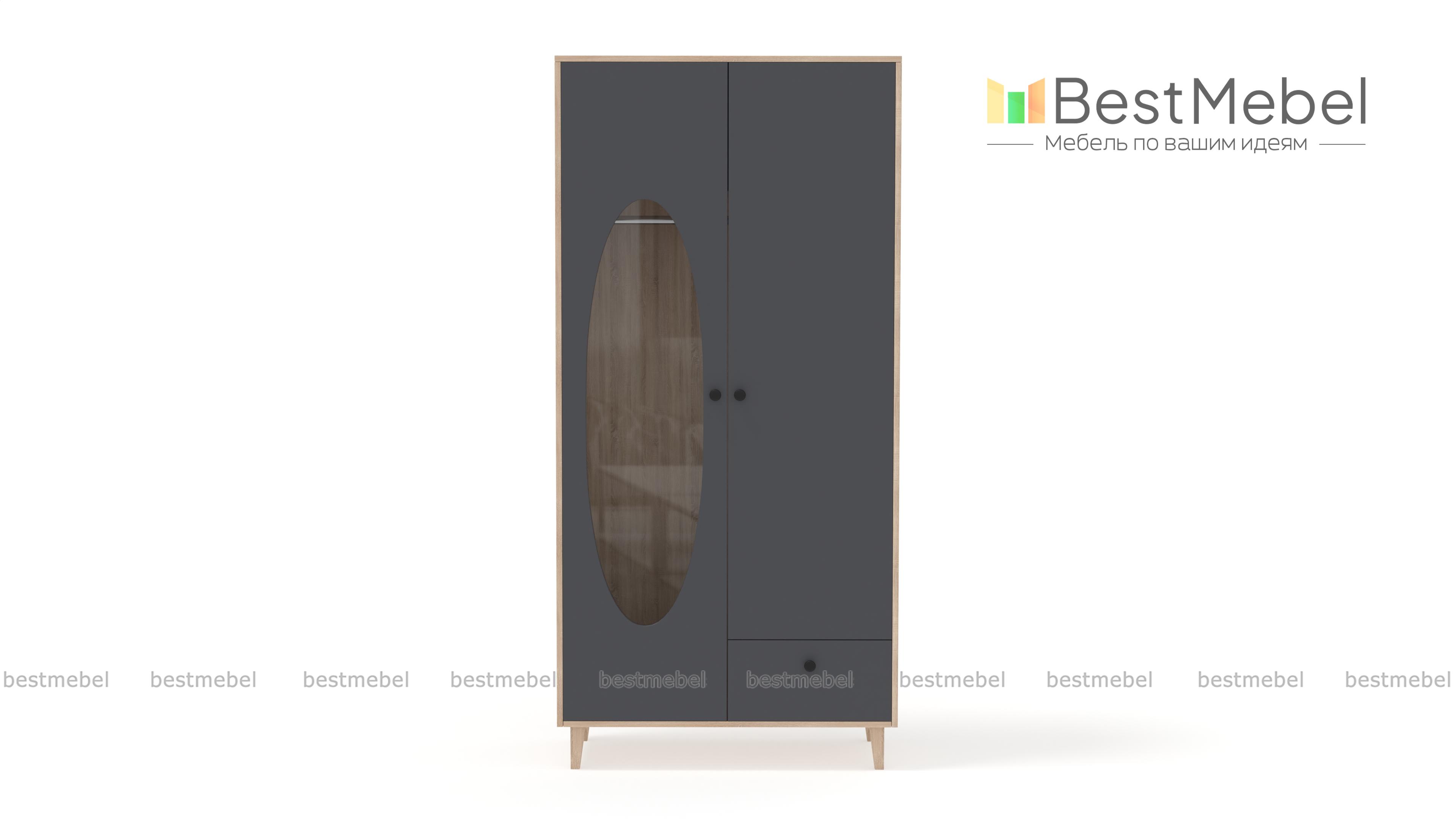 Шкаф распашной Брукс 1 BMS - Фото