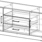 Чертеж Тумба под ТВ Гаурон №1.1 BMS