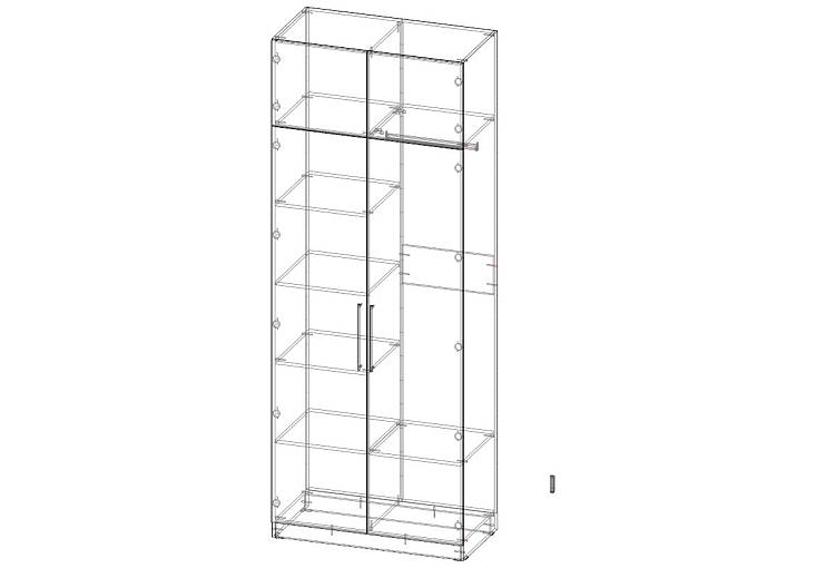Распашной шкаф Вилета 5 (1000х2600х500)