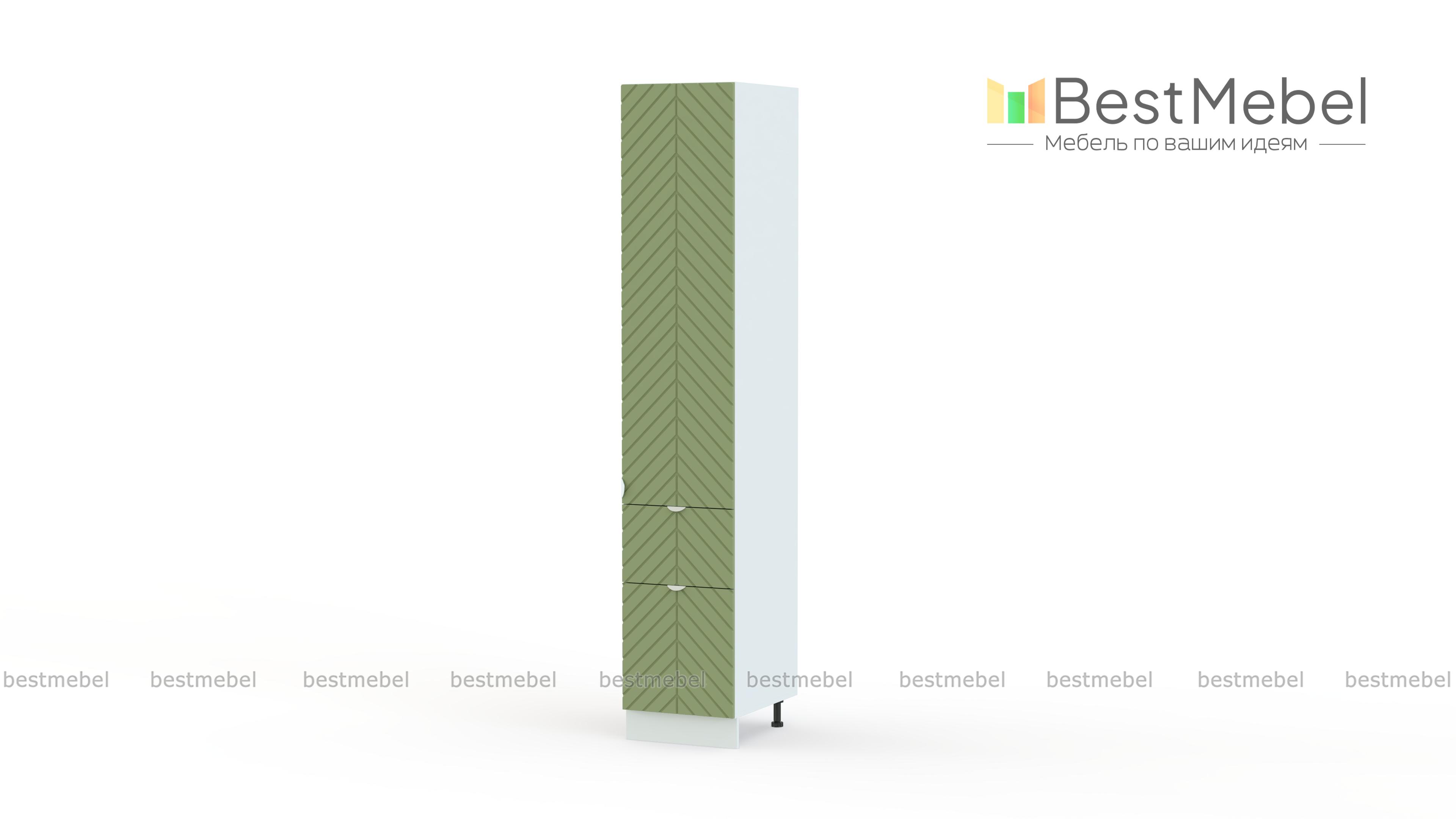 Шкаф-пенал с дверцей и 2-мя ящиками Анаис BMS - Фото