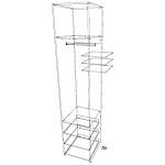 Стеллаж для одежды Мирта 78 BMS (500х2400х550)