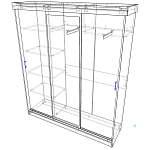 Шкаф-купе Бася BMS(Белье - Платье (станд. 3))