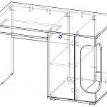 Схема сборки Письменный стол Чиз BIU 120 BMS