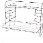 Чертеж Письменный стол навесной Микс 1 BMS