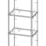 Чертеж Стеллаж Домино СБ-15/3 BMS