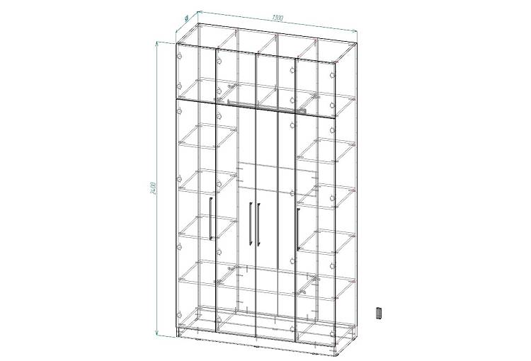 Распашной шкаф Вилета 8