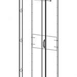 Чертеж Шкаф Классика 1.1З-Ф BMS