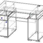 Схема сборки Письменный стол Капри BMS