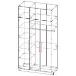 Шкаф распашной Остин Нео 16 BMS(Белье - Платье (станд. 3))