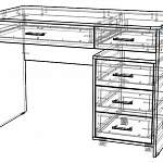Чертеж Стол компьютерный Скаут 6 BMS