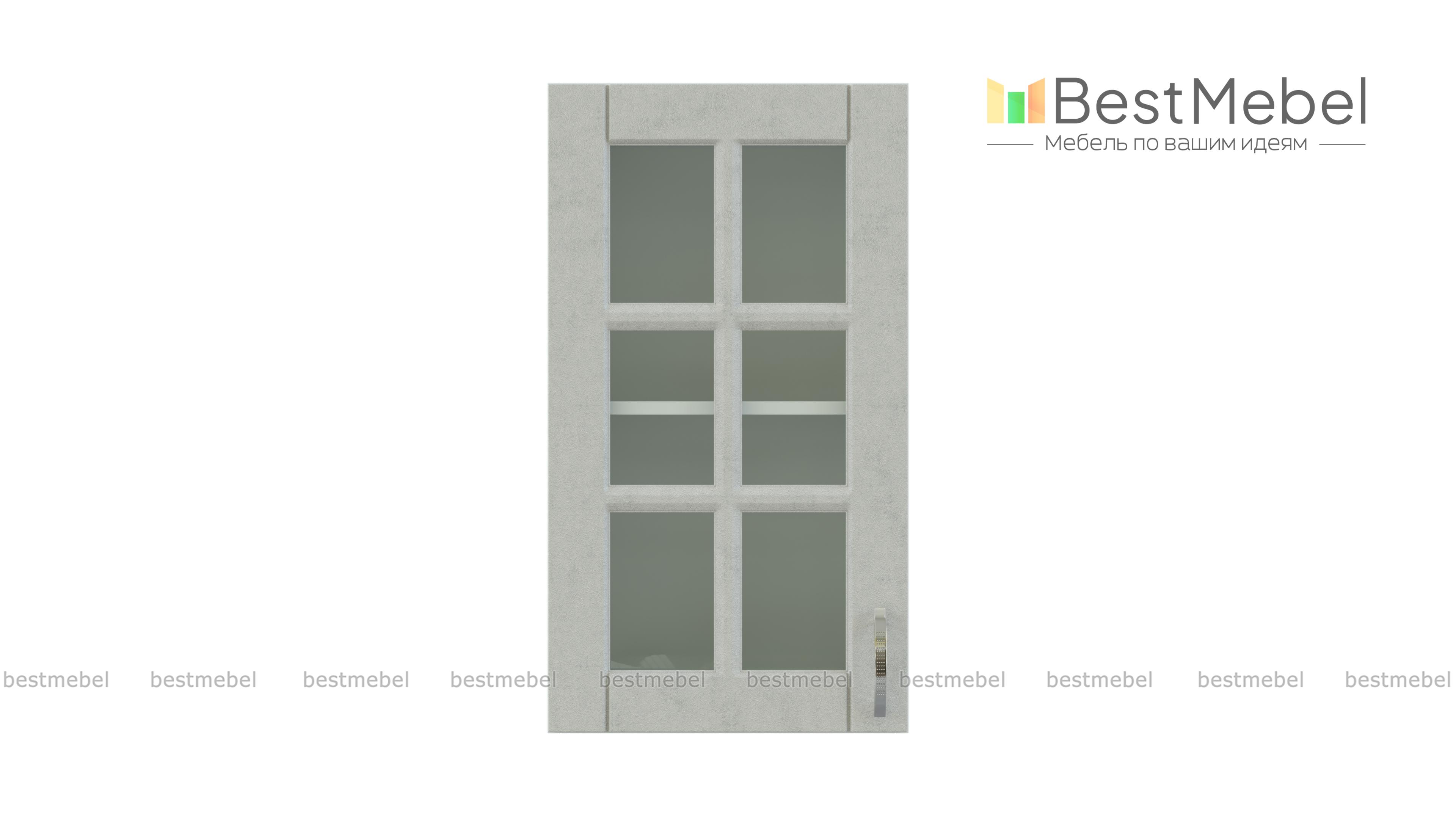 Шкаф верхний Лондон со стеклом BMS - Фото