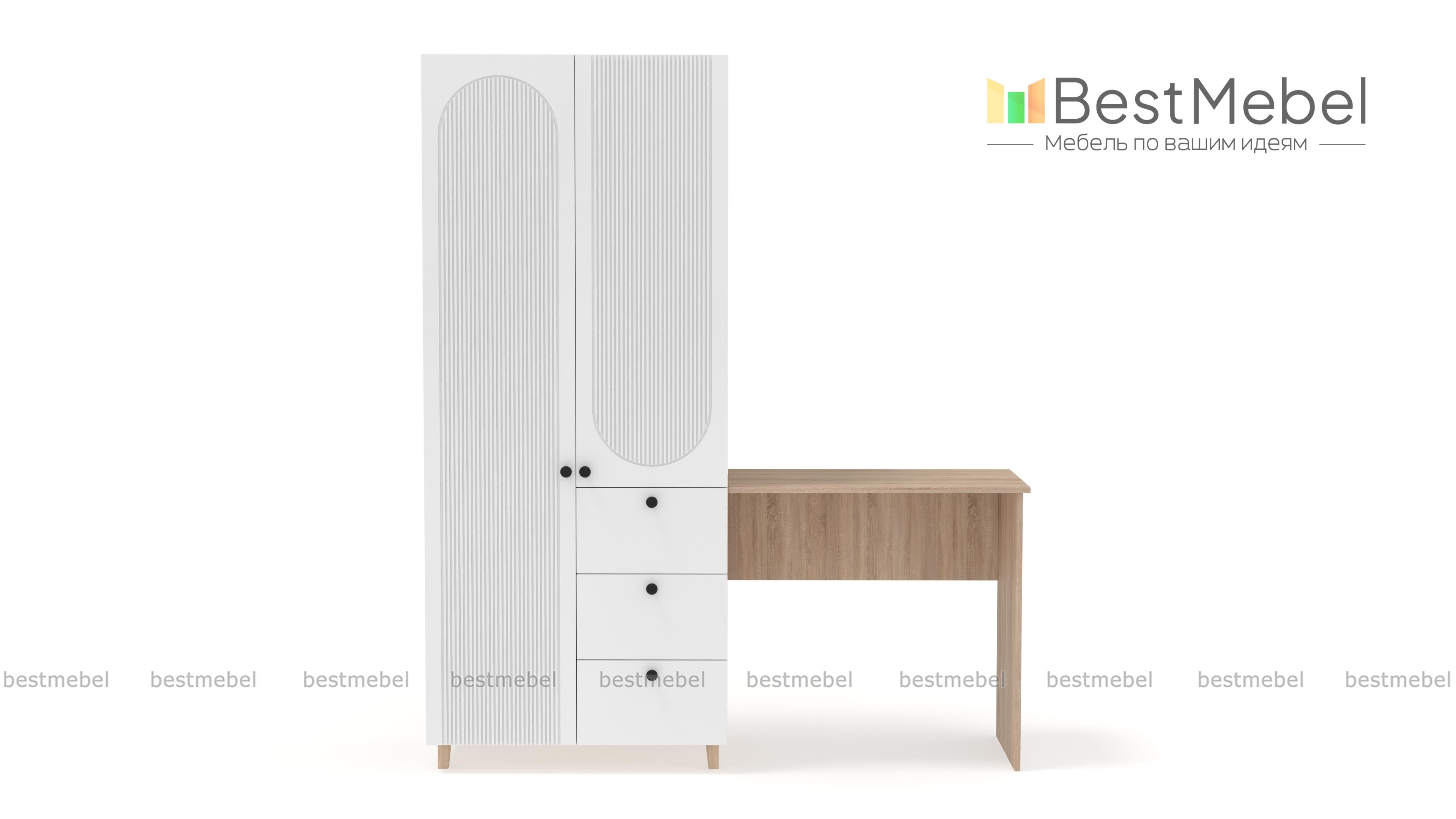 Шкаф со столом Рене 6 BMS - Фото